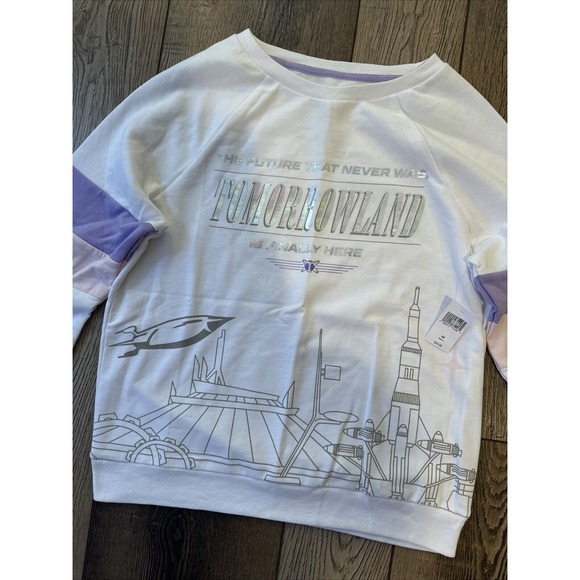 Disney Women's Tomorrowland Sweatshirt Long Sleeve Shirt Size Small NWT - Picture 2 of 6